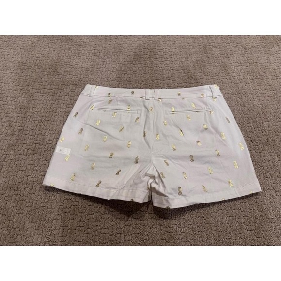New ANA Approach Women's Twill Shorts Size 12 White Gold Pineapple Print $30 - Picture 3 of 7